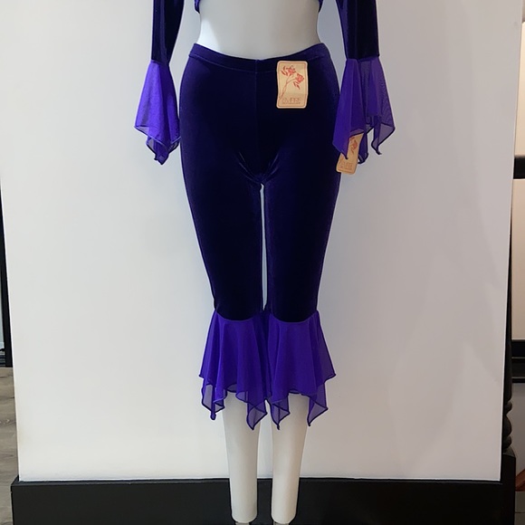 NWT 90s 3PCS Vintage Handkerchief Hem Pants Set - Picture 8 of 12